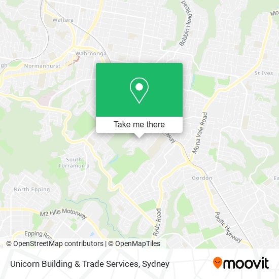 Mapa Unicorn Building & Trade Services