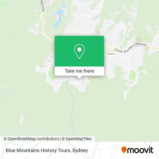 Blue Mountains History Tours map
