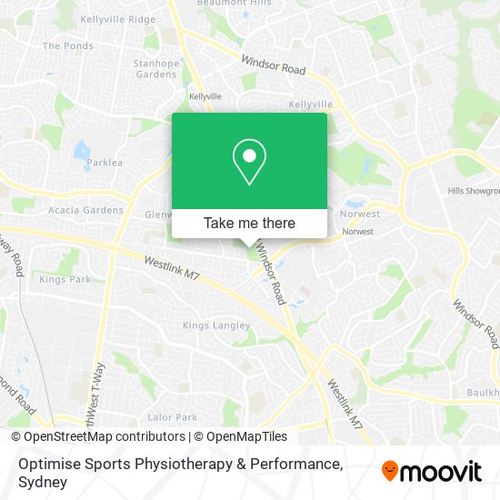 Optimise Sports Physiotherapy & Performance map