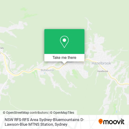 Mapa NSW RFS-RFS Area Sydney-Bluemountains D-Lawson-Blue MTNS Station