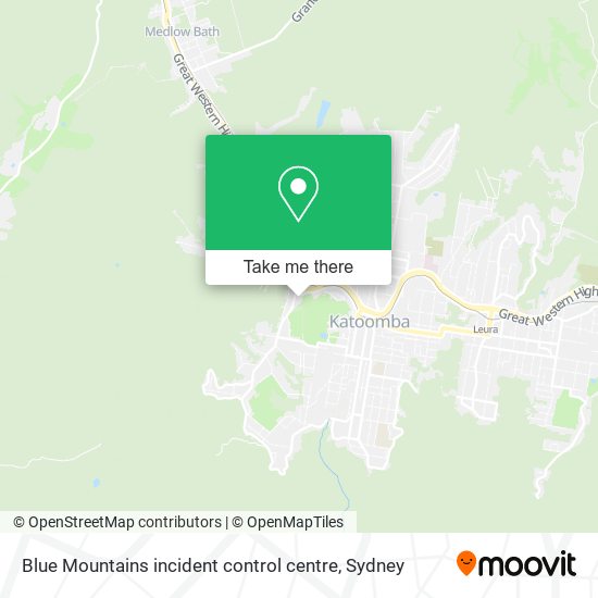 Blue Mountains incident control centre map