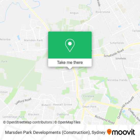 Marsden Park Developments (Construction) map