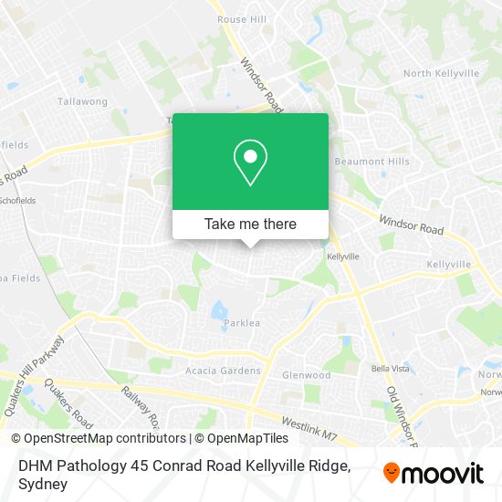 DHM Pathology 45 Conrad Road Kellyville Ridge map