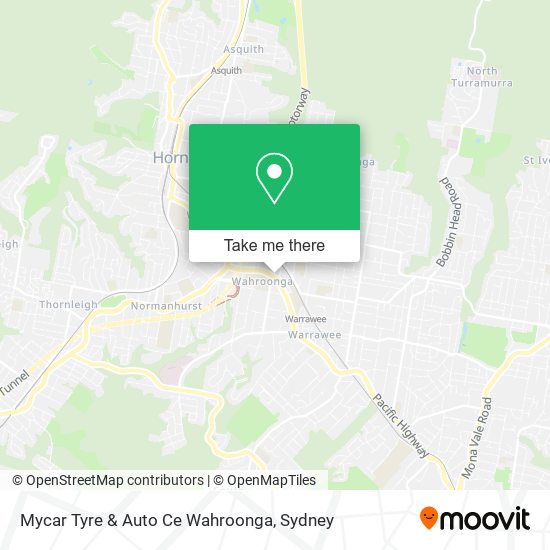 Mapa Mycar Tyre & Auto Ce Wahroonga