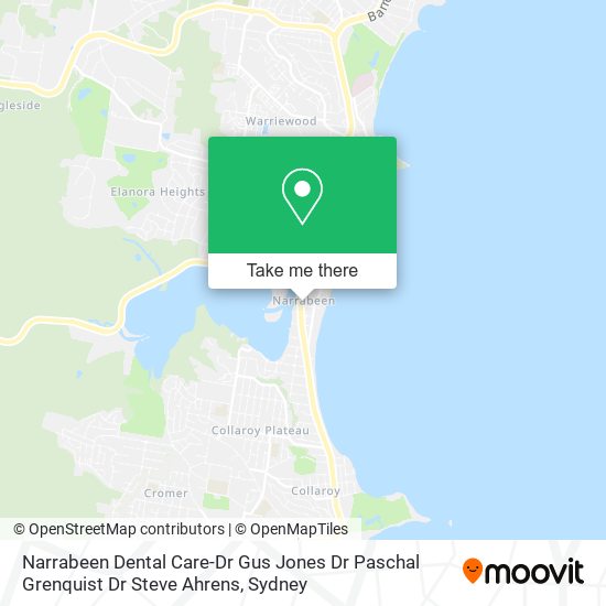 Mapa Narrabeen Dental Care-Dr Gus Jones Dr Paschal Grenquist Dr Steve Ahrens