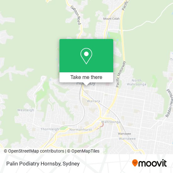 Mapa Palin Podiatry Hornsby