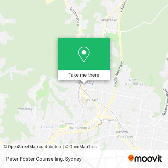 Mapa Peter Foster Counselling