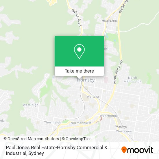 Mapa Paul Jones Real Estate-Hornsby Commercial & Industrial