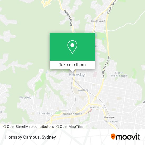 Mapa Hornsby Campus