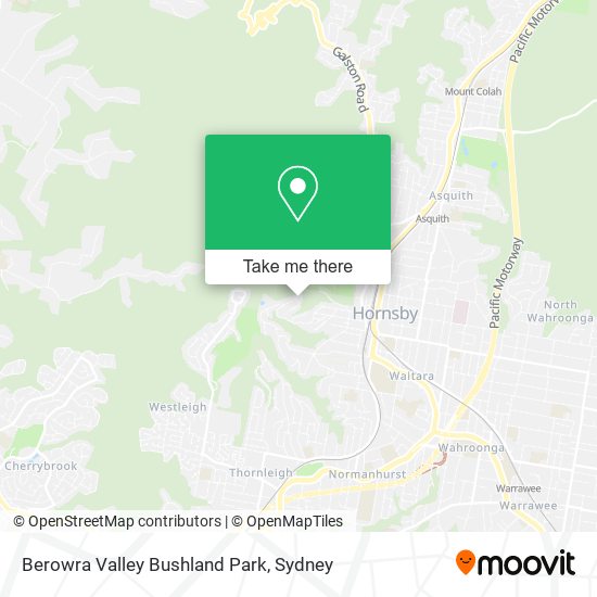 Mapa Berowra Valley Bushland Park