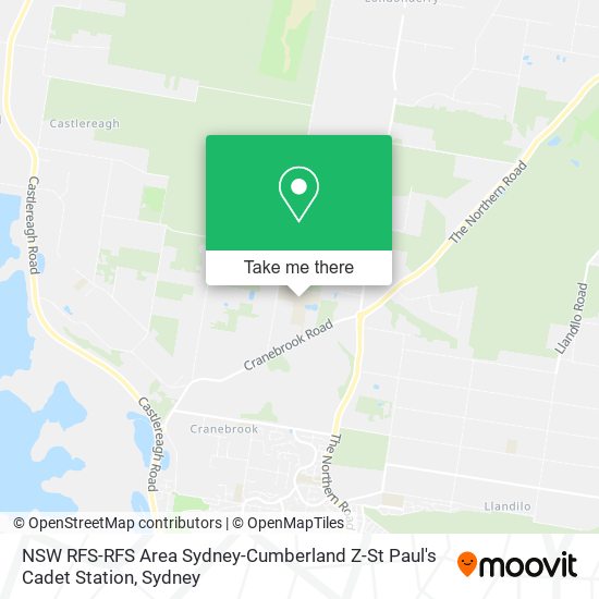 Mapa NSW RFS-RFS Area Sydney-Cumberland Z-St Paul's Cadet Station