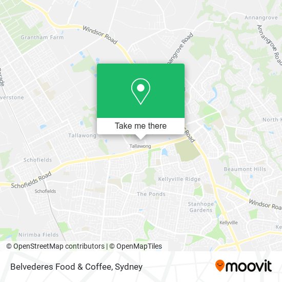 Belvederes Food & Coffee map