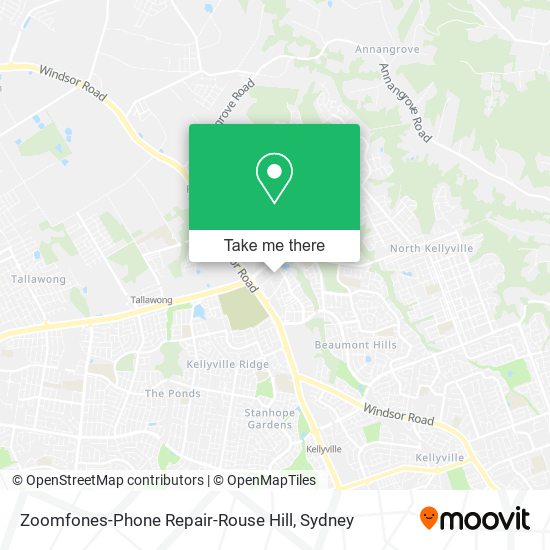 Mapa Zoomfones-Phone Repair-Rouse Hill