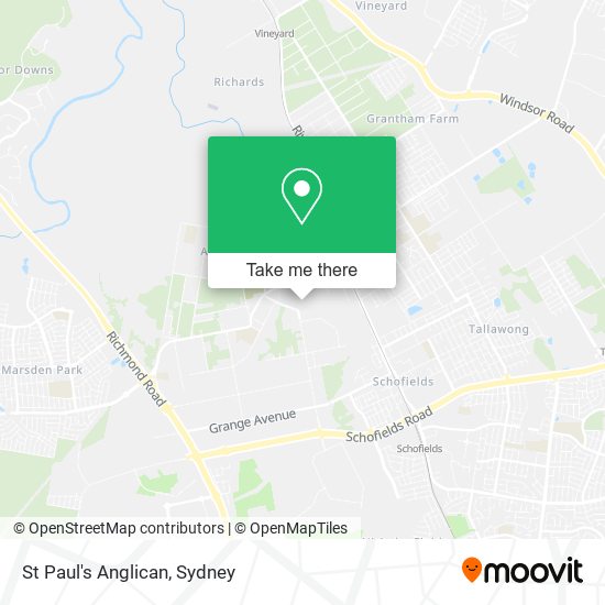 St Paul's Anglican map