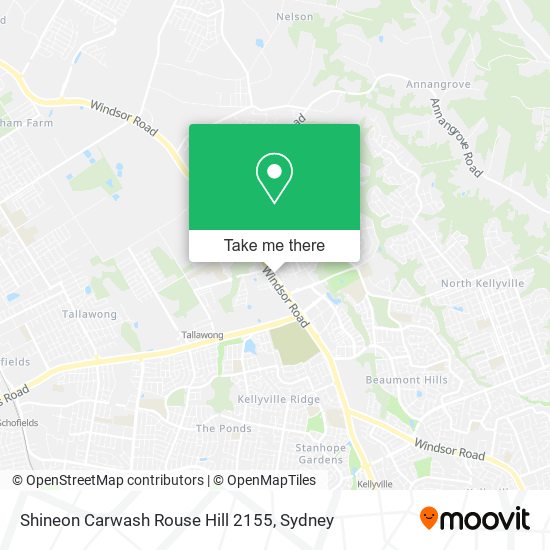 Shineon Carwash Rouse Hill 2155 map