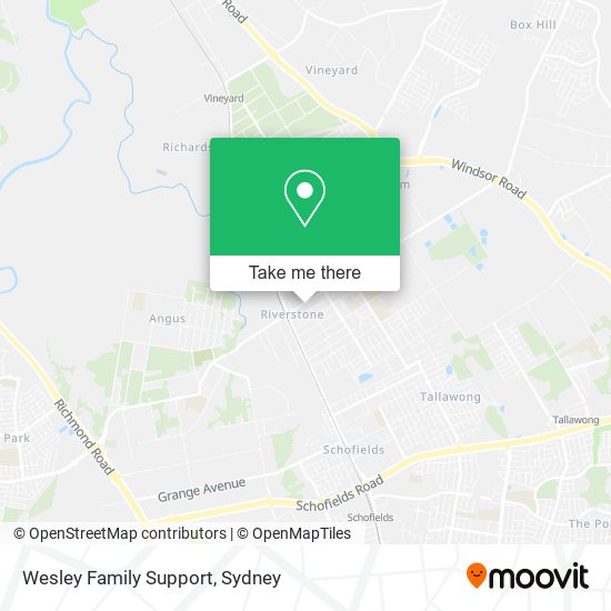 Wesley Family Support map