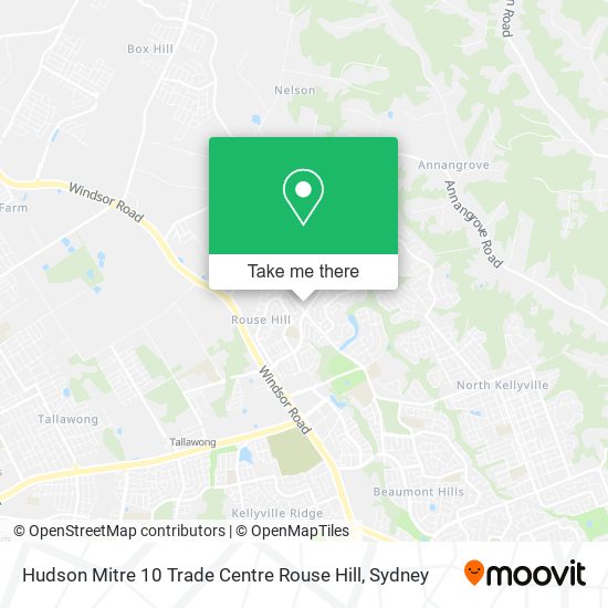 Hudson Mitre 10 Trade Centre Rouse Hill map