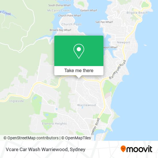 Vcare Car Wash Warriewood map