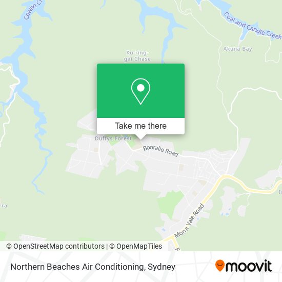 Northern Beaches Air Conditioning map