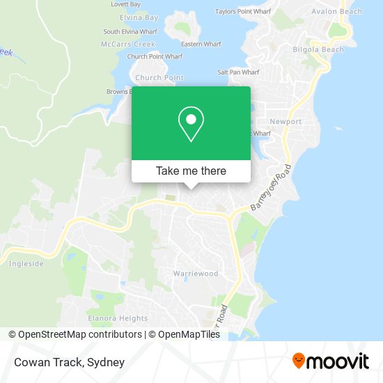 Mapa Cowan Track