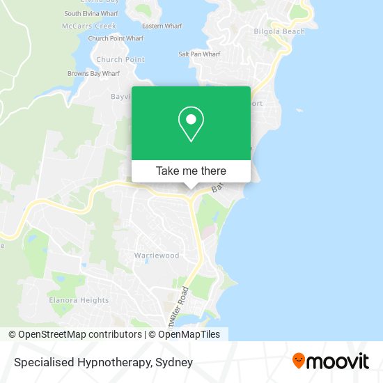 Specialised Hypnotherapy map