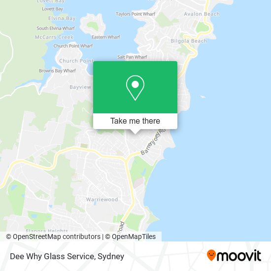Dee Why Glass Service map