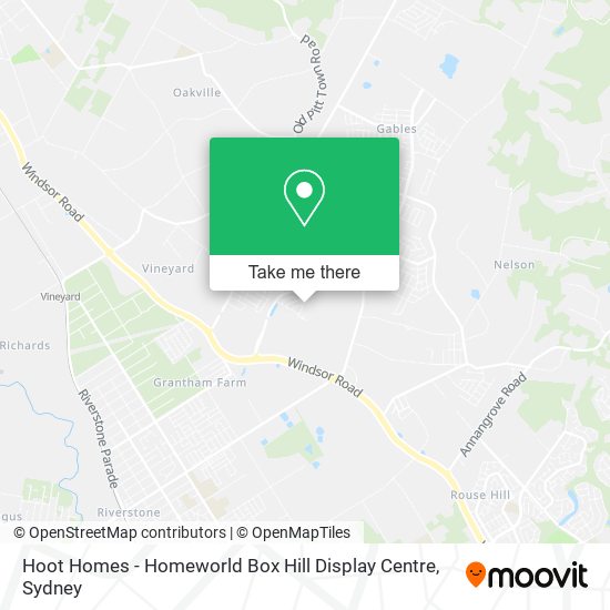 Mapa Hoot Homes - Homeworld Box Hill Display Centre