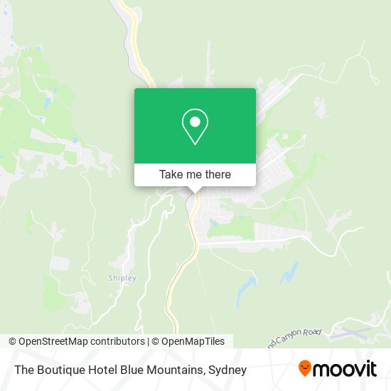 Mapa The Boutique Hotel Blue Mountains