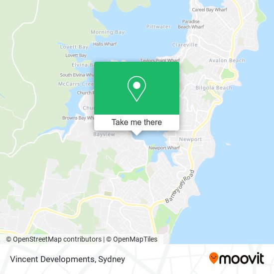 Vincent Developments map