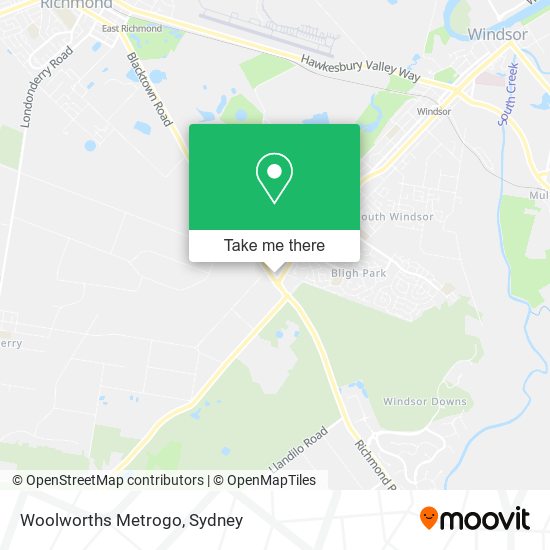 Woolworths Metrogo map