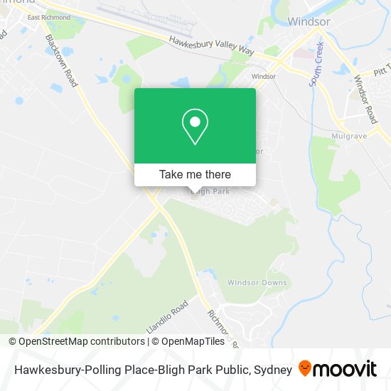 Mapa Hawkesbury-Polling Place-Bligh Park Public
