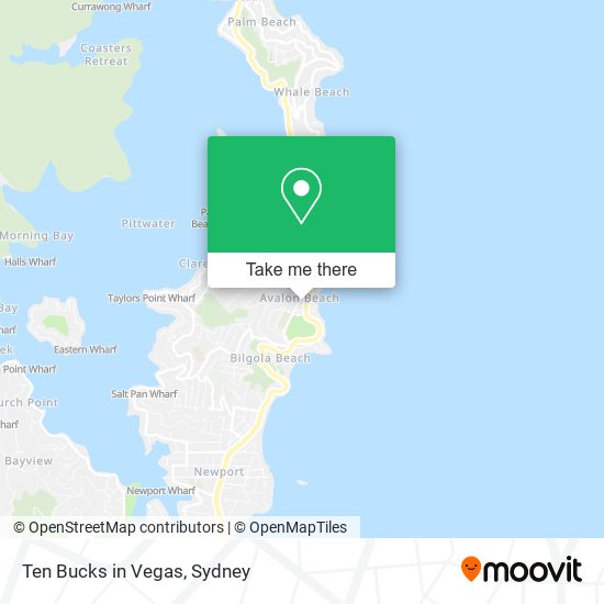 Ten Bucks in Vegas map
