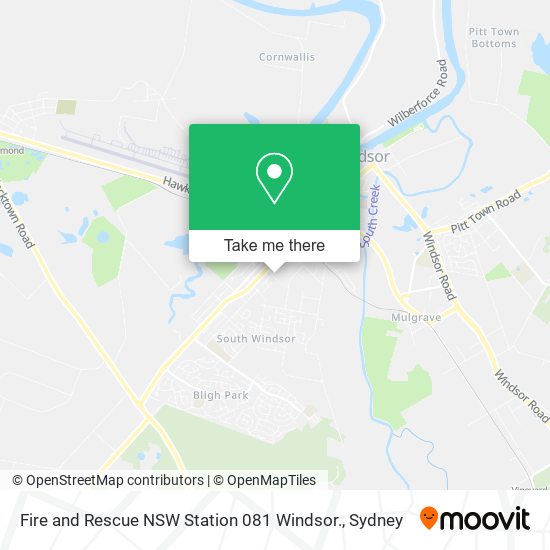 Fire and Rescue NSW Station 081 Windsor. map