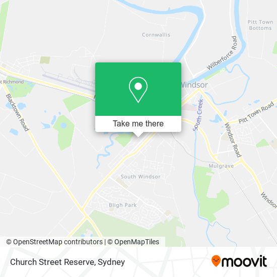 Church Street Reserve map