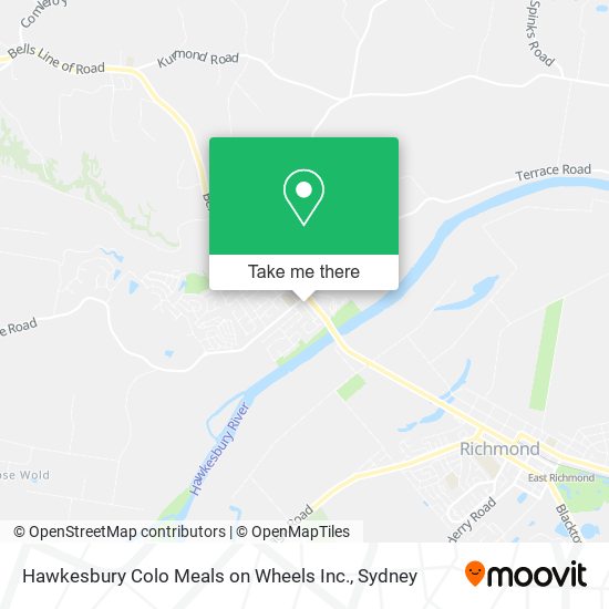 Hawkesbury Colo Meals on Wheels Inc. map