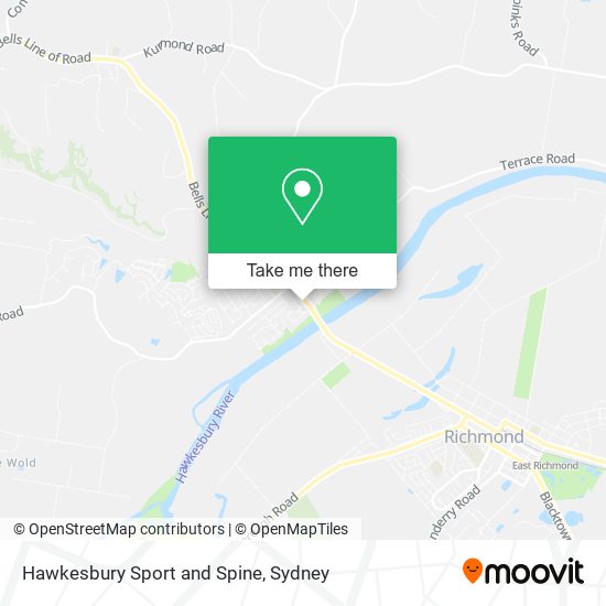 Mapa Hawkesbury Sport and Spine