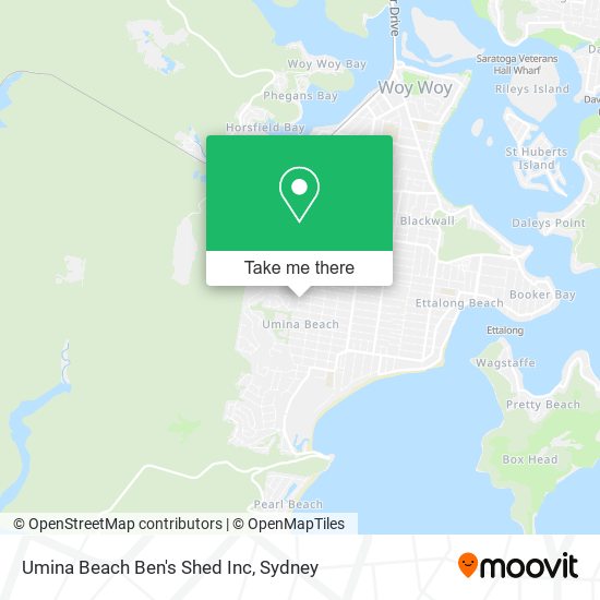 Mapa Umina Beach Ben's Shed Inc