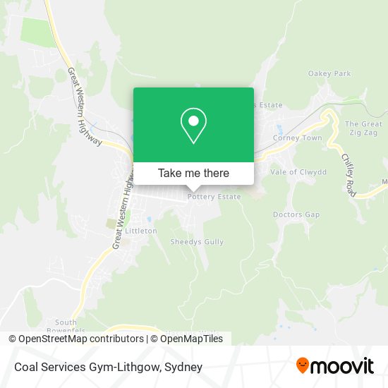 Mapa Coal Services Gym-Lithgow