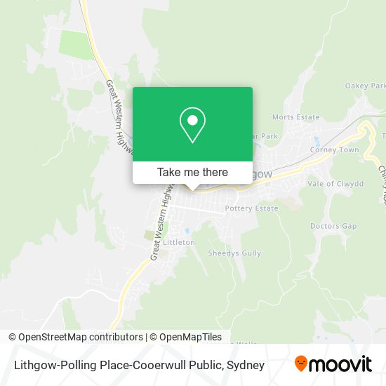 Mapa Lithgow-Polling Place-Cooerwull Public