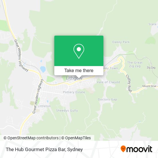 The Hub Gourmet Pizza Bar map