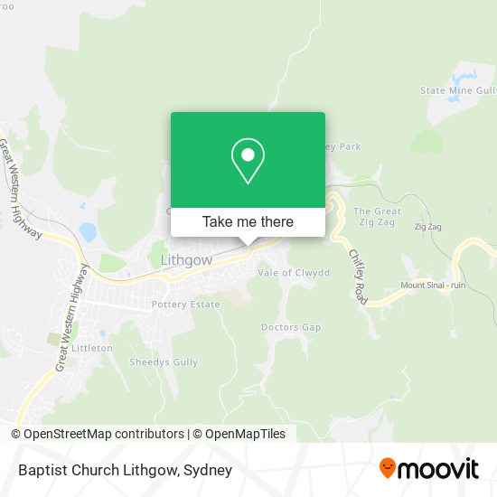 Baptist Church Lithgow map