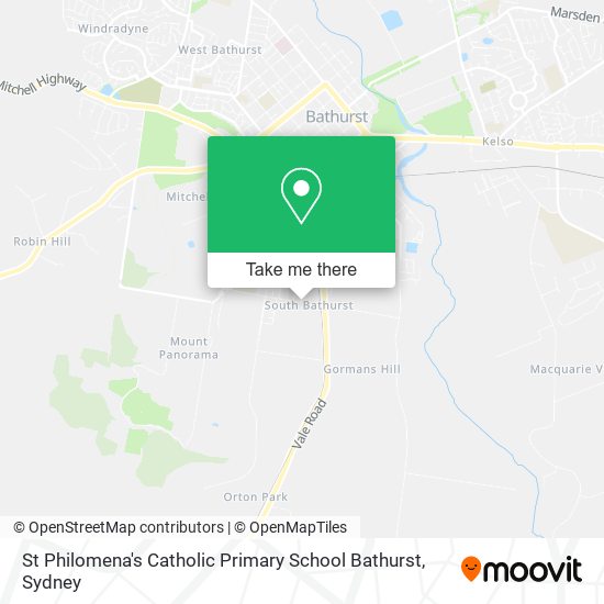 Mapa St Philomena's Catholic Primary School Bathurst