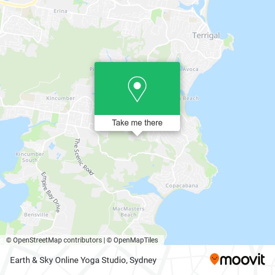 Earth & Sky Online Yoga Studio map