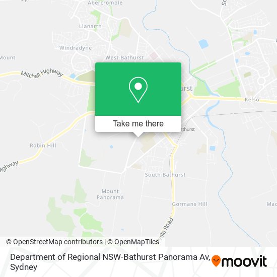 Department of Regional NSW-Bathurst Panorama Av map
