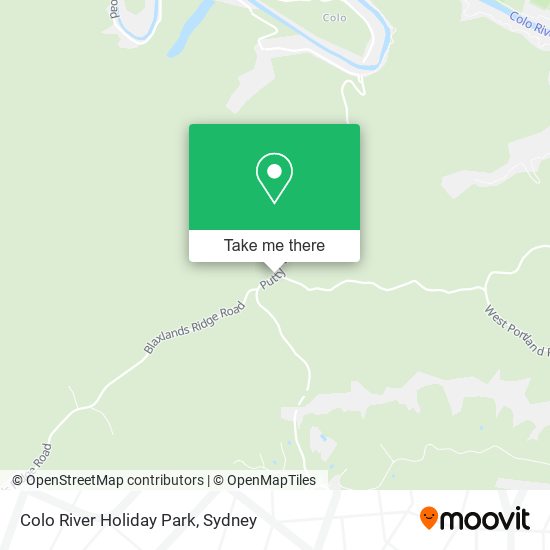 Colo River Holiday Park map