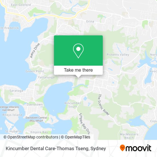 Mapa Kincumber Dental Care-Thomas Tseng