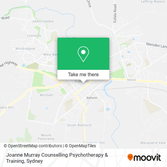 Joanne Murray Counselling Psychotherapy & Training map