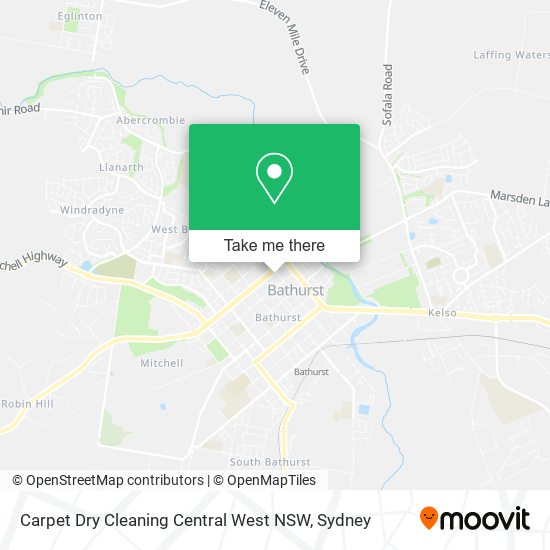 Carpet Dry Cleaning Central West NSW map