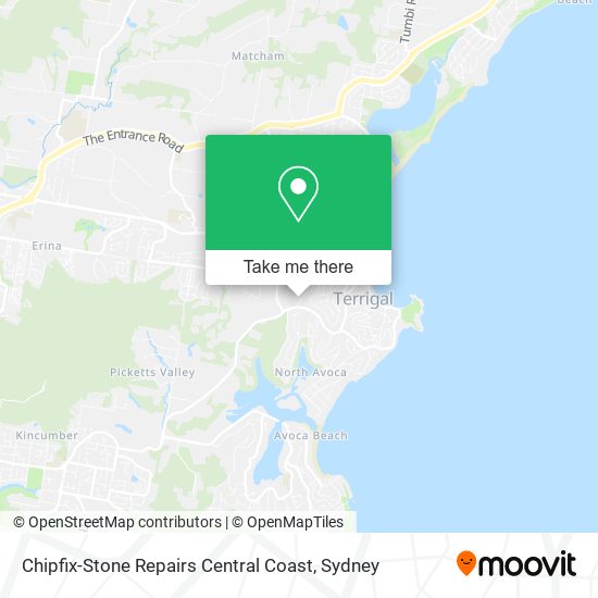 Chipfix-Stone Repairs Central Coast map