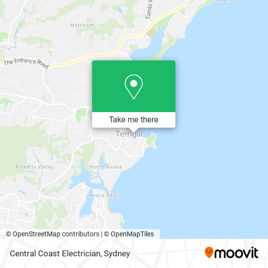 Central Coast Electrician map